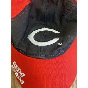 Cincinnati Reds Hat Cap Strap Back Mens Red Black MLB‎ Baseball Reds Heads